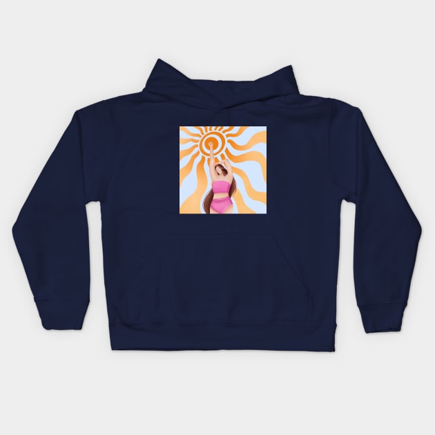 Summer Ready Kids Hoodie by Jess Illustrates